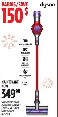 Canadian Tire V8 Origin Stick Vacuum offer