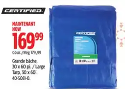 Canadian Tire Large Tarp, 30 x 60´. Certified offer
