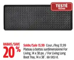 Canadian Tire For Living Long Boot Tray, 14 x 38˝ offer