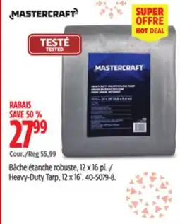 Canadian Tire Mastercraft Heavy-Duty Tarp, 12 x 16 offer