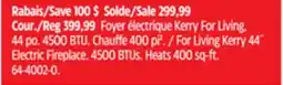 Canadian Tire For Living Kerry 44˝ Electric Fireplace. 4500 BTUs. Heats 400 sq-ft offer