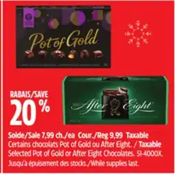 Canadian Tire Taxable Selected Pot of Gold or After Eight Chocolates offer