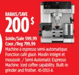 Canadian Tire NINJA Semi-Automatic Espresso Machine offer