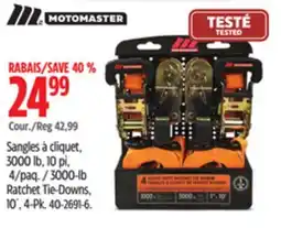 Canadian Tire Ratchet Tie-Downs, 10´, 4-Pk offer