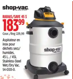 Canadian Tire Shop-vac 5L Stainless-Steel Wet/Dry Vac offer