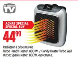Canadian Tire As Seen On TV Handy Heater Turbo Wall Outlet Space Heater. 800W offer