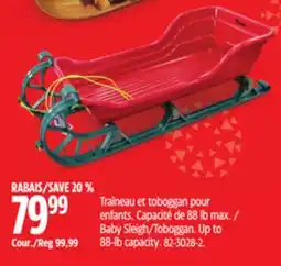 Canadian Tire Baby Sleigh/Toboggan offer