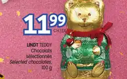 Uniprix LINDT TEDDY Chocolats sélectionnés / Selected chocolates offer