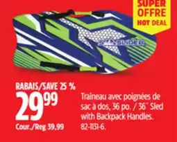 Canadian Tire 6˝ Sled with Backpack Handles offer