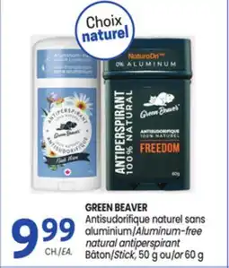 Uniprix GREEN BEAVER Antisudorifique naturel sans aluminium/Aluminum-free natural antiperspirant offer