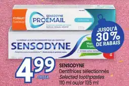 Uniprix SENSODYNE Dentifrices sélectionnés / Selected toothpastes offer