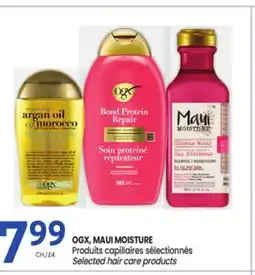 Uniprix OGX, MAUI MOISTURE Produits capillaires sélectionnés/ Selected hair care products offer