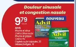 Uniprix ADVIL Rhume et sinus ou Rhume et grippe/Cold & Sinus or Cold & Flue Caplets offer