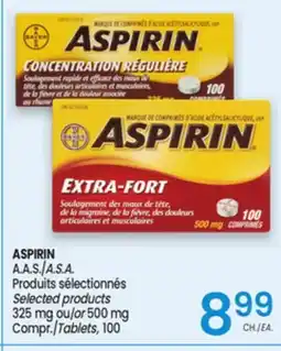 Uniprix ASPIRIN A.A.S./A.S.A. Produits sélectionnés/Selected products offer