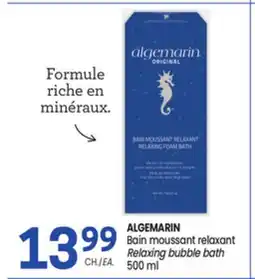 Uniprix ALGEMARIN Bain moussant relaxant /Relaxing bubble bath offer