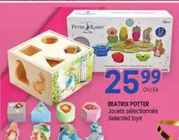 Uniprix BEATRIX POTTER Jouets sélectionnés / Selected toys offer