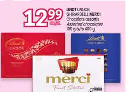 Uniprix LINDT LINDOR, GHIRARDELLI, MERCI Chocolats assortis / Assorted chocolates offer