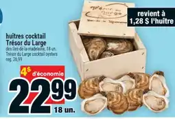 Super C huîtres cocktail Trésor du Large | Trésor du Large cocktail oysters offer