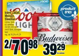 Super C BIÈRE LABATT, MOLSON, SLEEMAN | BEER offer