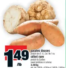 Super C PATATES DOUCES | SWEET POTATOES OR CELERIAC offer