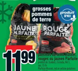 Super C Pommes de terre Russet, rouges ou jaunes Parfaite | Parfaite Russet, red or yellow potatoes offer