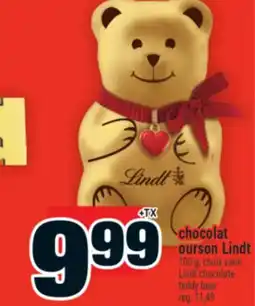 Super C CHOCOLAT OURSON LINDT | LINDT CHOCOLATE TEDDY BEAR offer
