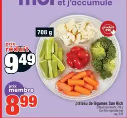 Super C plateau de légumes Sun Rich | Sun Rich vegetable tray offer