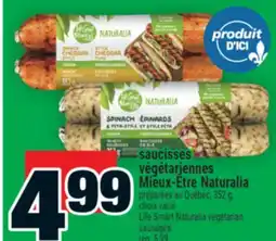 Super C Saucisses végétariennes Mieux-Être Naturalia | Life Smart Naturalia vegetarian sausages offer