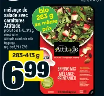 Super C MÉLANGE DE SALADE AVEC GARNITURES ATTITUDE | ATTITUDE SALAD MIX WITH TOPPINGS offer