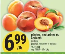 Marché Adonis PÊCHES, NECTARINES OU ABRICOTS | PEACHES, NECTARINES OR APRICOTS offer