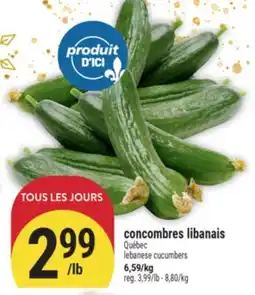 Marché Adonis Concombres libanais | Lebanese cucumbers offer