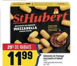 Marché Adonis Bâtonnets de fromage mozzarella St hubert | St hubert Frozen mozzarella cheese sticks offer