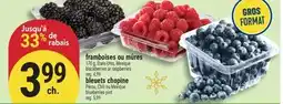 Marché Adonis FRAMBOISES OU MÛRES | BLACKBERRIES OR RASPBERRIES offer