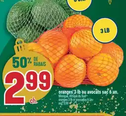 Marché Adonis ORANGES 3 LB OU AVOCATS SAC 6 UN. | ORANGES 3 LB OR AVOCADOS 6 UN offer