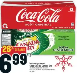 Marché Adonis Boisson gazeuses Coca Cola ou Canada Dry | Coca Cola Or Canada Dry soft drinks offer