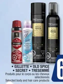 Jean Coutu GILLETTE OLD SPICE SECRET TRESEMMÉ Selected body and hair care products offer