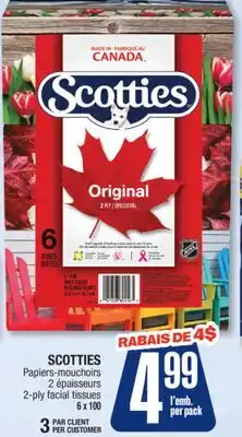 Jean Coutu SCOTTIES 2-ply facial tissues offer