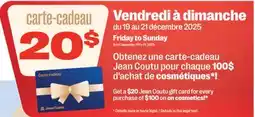 Jean Coutu Carte-cadeau offer