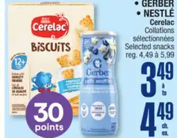 Jean Coutu GERBER, NESTLÉ Cerelac Selected snacks offer