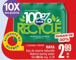 Jean Coutu NAYA Natural spring water offer