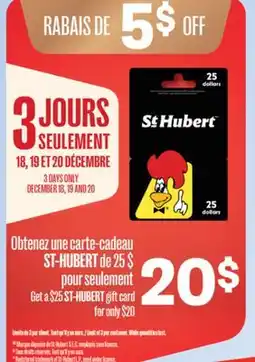 Jean Coutu ST-HUBERT gift card offer