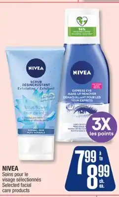 Jean Coutu NIVEA Selected facial care products offer