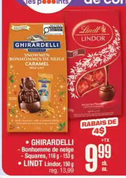 Jean Coutu GHIRARDELLI, LINDT Selected Products offer