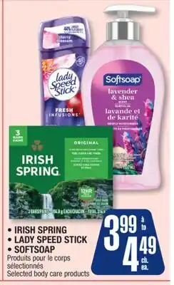 Jean Coutu IRISH SPRING, LADY SPEED STICK, SOFTSOAP Selected body care products offer