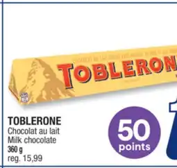 Jean Coutu TOBLERONE Milk chocolate offer
