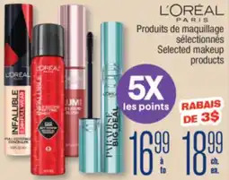 Jean Coutu L'ORÉAL PARIS Selected makeup products offer