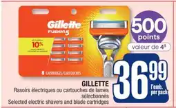 Jean Coutu GILLETTE Selected electric shavers and blade cartridges offer