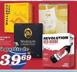 Marché Richelieu VIN ROUGE OU BLANC | RED OR WHITE WINE offer