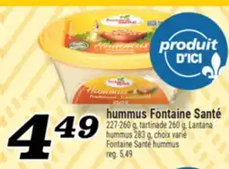 Marché Richelieu HUMMUS FONTAINE SANTÉ | FONTAINE SANTÉ HUMMUS offer
