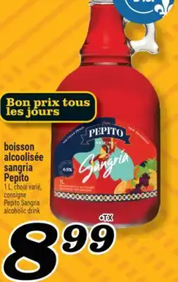 Marché Richelieu BOISSON ALCOOLISÉE SANGRIA PEPITO | PEPITO SANGRIA ALCOHOLIC DRINK offer
